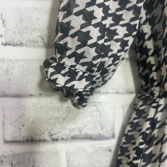 Kardashian Kollection Black White Houndstooth Sheer Dress XS - Picture 3 of 10